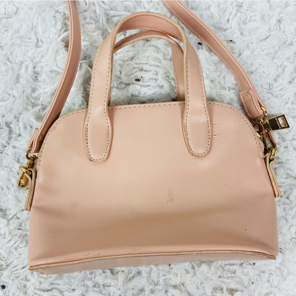 BEBE Nude blush faux Leather Crossbody purse - Picture 16 of 17